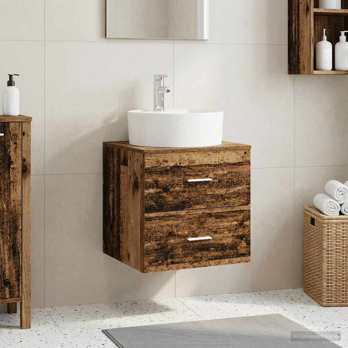 Vanitate cu chiuvetă montată pe perete Lemn vechi - WALTI WALTI