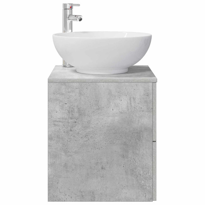 Vanitate cu chiuvetă montată pe perete Gri Beton - WALTI WALTI