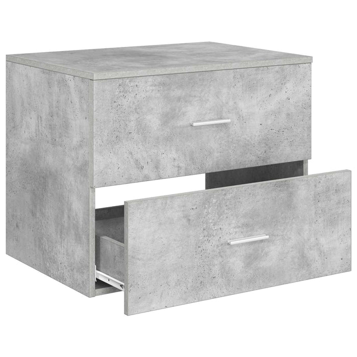 Dulap de baie montat pe perete Gri Beton 62,5 x 44,5 x 50 cm - WALTI WALTI
