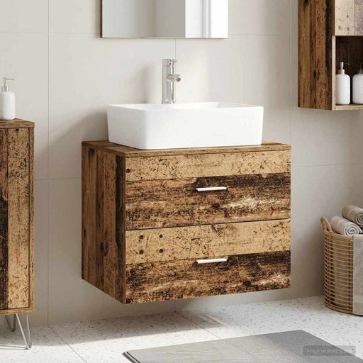 Dulap de baie montat pe perete Lemn vechi 62,5 x 44,5 x 50 cm - WALTI WALTI