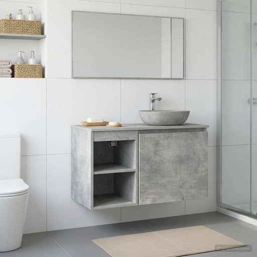 Dulap de Baie Între Gri Beton 30 x 35 x 50 cm Lemn prelucrat - WALTI WALTI