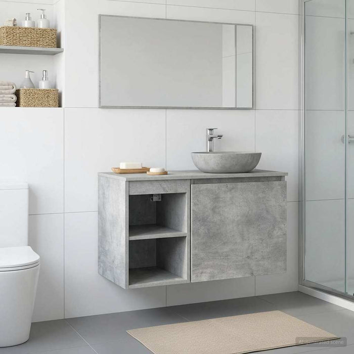 Dulap de Baie Între Gri Beton 30 x 35 x 50 cm Lemn prelucrat - WALTI WALTI