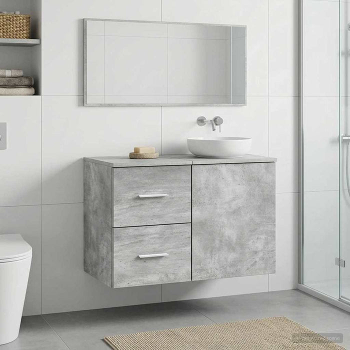 Dulap de Baie Între Gri Beton 30 x 35 x 50 cm Lemn prelucrat - WALTI WALTI