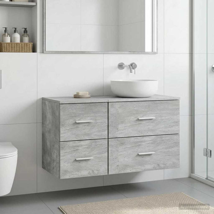 Dulap de Baie Între Gri Beton 30 x 41 x 50 cm Lemn prelucrat - WALTI WALTI