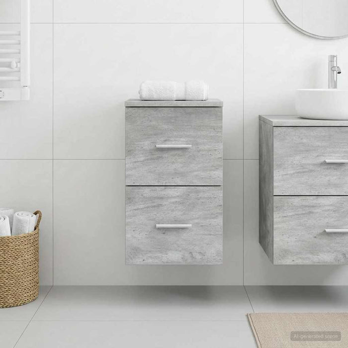 Dulap de Baie Între Gri Beton 30 x 41 x 50 cm Lemn prelucrat - WALTI WALTI