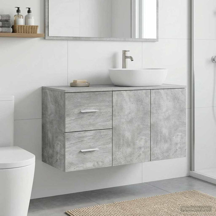 Dulap de Baie Între Gri Beton 30 x 44,5 x 50 cm Lemn prelucrat - WALTI WALTI