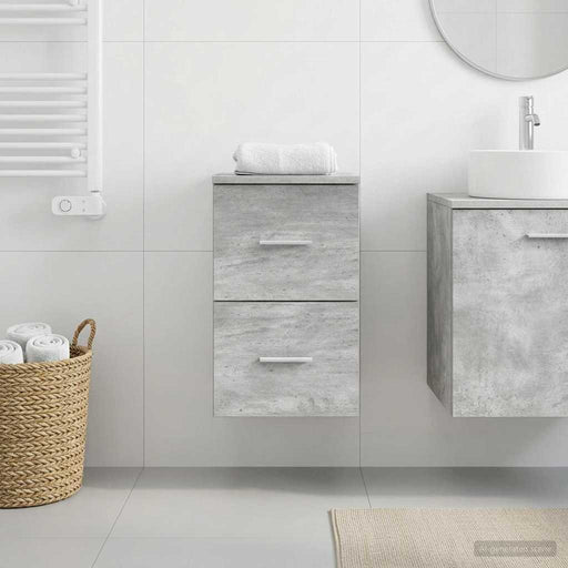 Dulap de Baie Între Gri Beton 30 x 44,5 x 50 cm Lemn prelucrat - WALTI WALTI