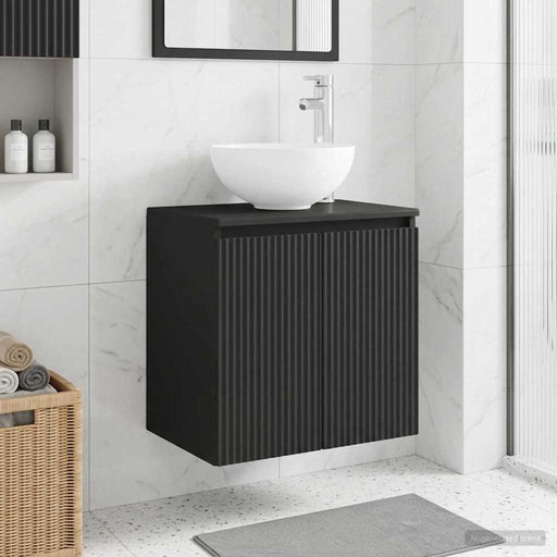 Vanitate cu chiuvetă montată pe perete Negru 49,5 x 35 x 63 cm - WALTI WALTI