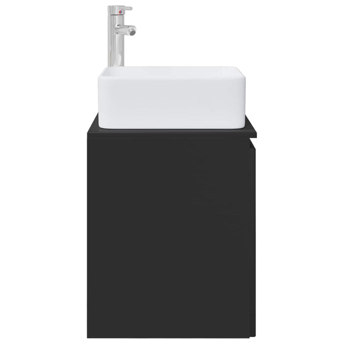 Vanitate cu chiuvetă montată pe perete Negru 49,5 x 41 x 63 cm - WALTI WALTI