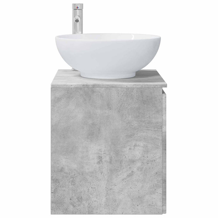 Vanitate cu chiuvetă montată pe perete Gri Beton - WALTI WALTI