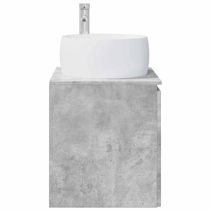 Vanitate cu chiuvetă montată pe perete Gri Beton - WALTI WALTI