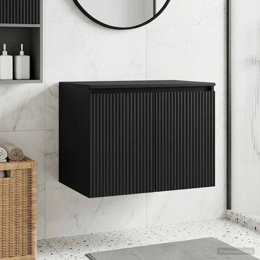 Dulap Bathroom Montat pe Perete Negru 62,5 x 44,5 x 50 cm - WALTI WALTI