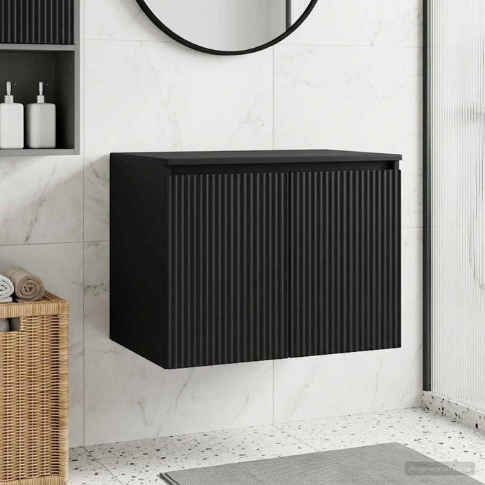 Dulap Bathroom Montat pe Perete Negru 62,5 x 44,5 x 50 cm - WALTI WALTI