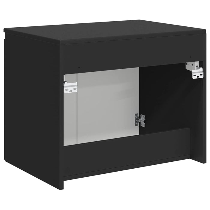 Dulap Bathroom Montat pe Perete Negru 62,5 x 44,5 x 50 cm - WALTI WALTI