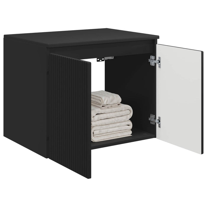 Dulap Bathroom Montat pe Perete Negru 62,5 x 44,5 x 50 cm - WALTI WALTI
