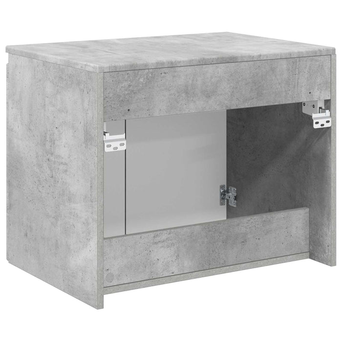 Dulap Bathroom Montat pe Perete Gri Beton 62,5 x 44,5 x 50 cm - WALTI WALTI