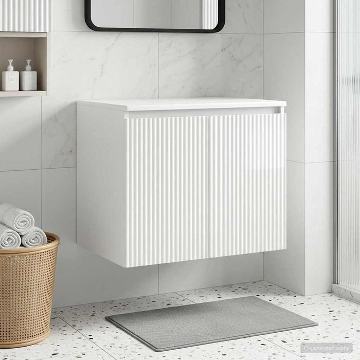 Dulap Bathroom Montat pe Perete Alb foarte lucios - WALTI WALTI