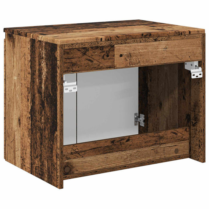 Dulap Bathroom Montat pe Perete Lemn vechi 62,5 x 44,5 x 50 cm - WALTI WALTI