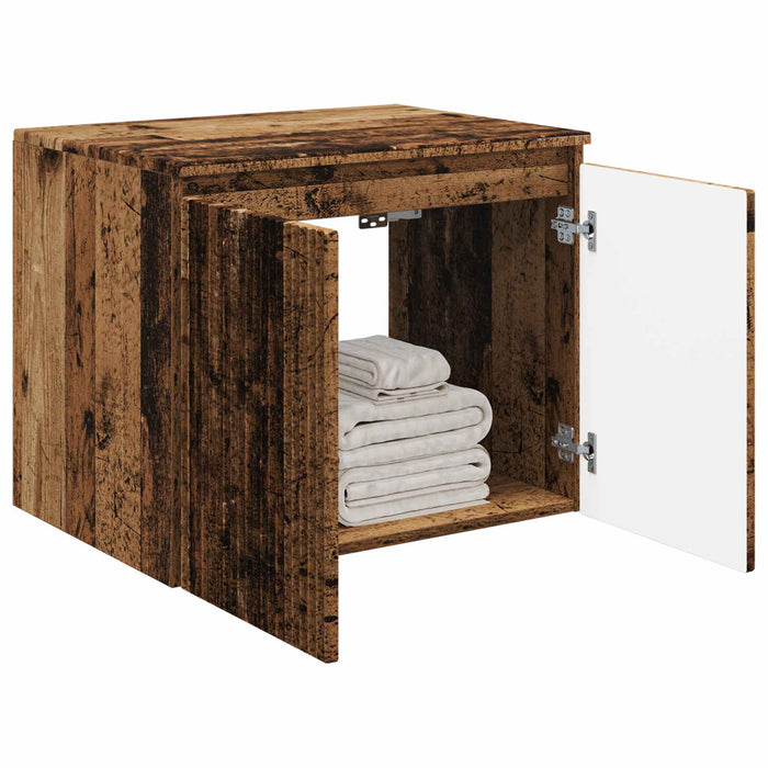 Dulap Bathroom Montat pe Perete Lemn vechi 62,5 x 44,5 x 50 cm - WALTI WALTI