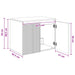 Dulap Bathroom Montat pe Perete Lemn vechi 62,5 x 44,5 x 50 cm - WALTI WALTI