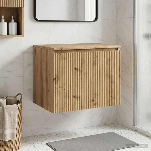 Dulap Bathroom Montat pe Perete Stejar Artizanal - WALTI WALTI