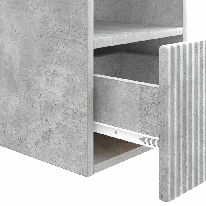 Dulap de Baie Gri Beton 30 x 35 x 50 cm Lemn prelucrat - WALTI WALTI