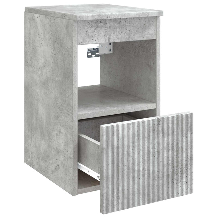 Dulap de Baie Gri Beton 30 x 35 x 50 cm Lemn prelucrat - WALTI WALTI