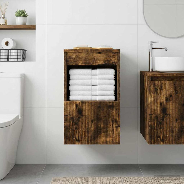 Dulap de Baie Stejar fumuriu 30 x 35 x 50 cm Lemn prelucrat - WALTI WALTI