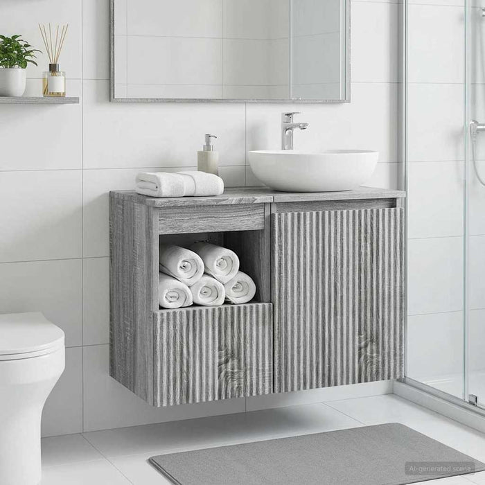 Dulap de Baie Sonoma gri 30 x 35 x 50 cm Lemn prelucrat - WALTI WALTI