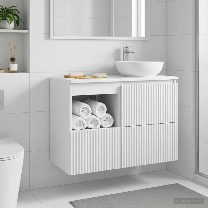 Dulap de Baie Alb 30 x 41 x 50 cm Lemn prelucrat - WALTI WALTI