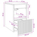 Dulap de Baie Alb 30 x 41 x 50 cm Lemn prelucrat - WALTI WALTI