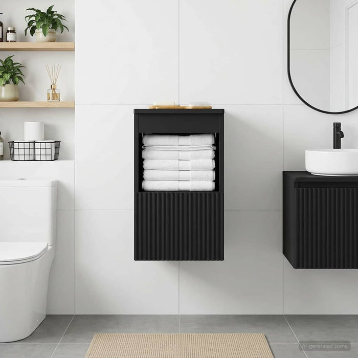 Dulap de Baie Negru 30 x 41 x 50 cm Lemn prelucrat - WALTI WALTI