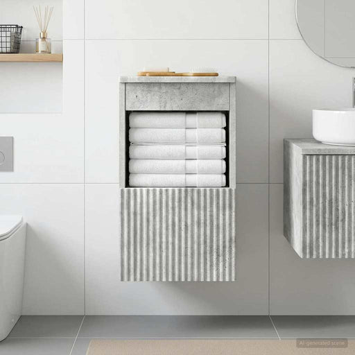 Dulap de Baie Gri Beton 30 x 41 x 50 cm Lemn prelucrat - WALTI WALTI