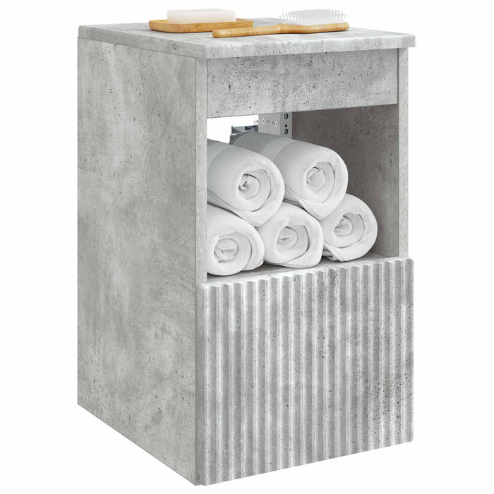 Dulap de Baie Gri Beton 30 x 41 x 50 cm Lemn prelucrat - WALTI WALTI