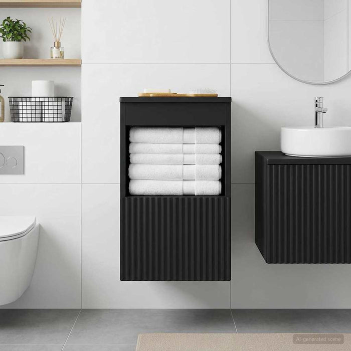 Dulap de Baie Negru 30 x 44,5 x 50 cm Lemn prelucrat - WALTI WALTI