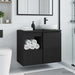 Dulap de Baie Negru 30 x 44,5 x 50 cm Lemn prelucrat - WALTI WALTI
