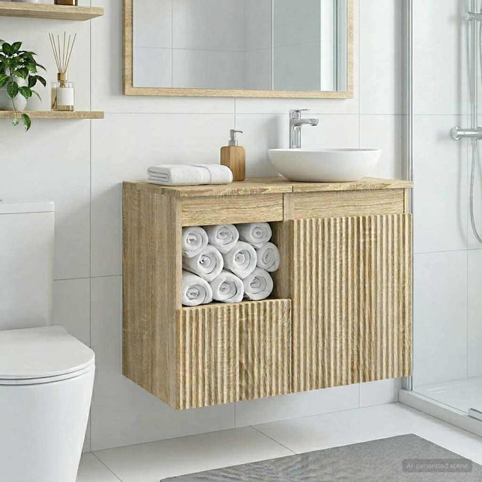 Dulap de Baie Stejar Sonoma 30 x 44,5 x 50 cm Lemn prelucrat - WALTI WALTI