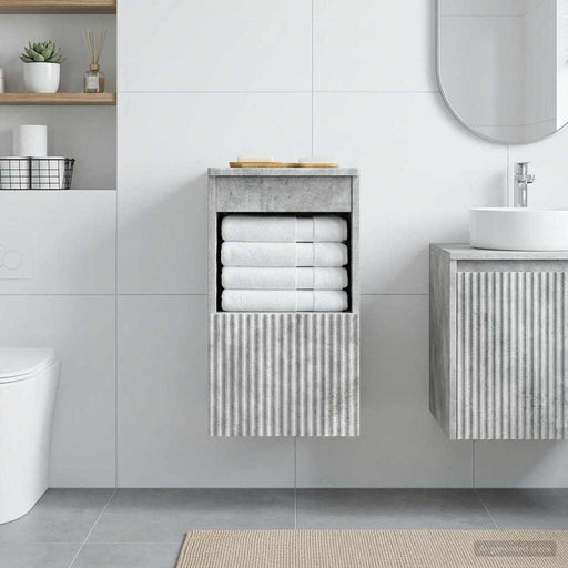 Dulap de Baie Gri Beton 30 x 44,5 x 50 cm Lemn prelucrat - WALTI WALTI