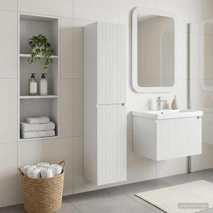 Dulap Bathroom Montat pe Perete Alb 33 x 34,5 x 160 cm - WALTI WALTI