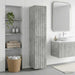 Dulap Bathroom Montat pe Perete Gri Beton 33 x 34,5 x 160 cm - WALTI WALTI