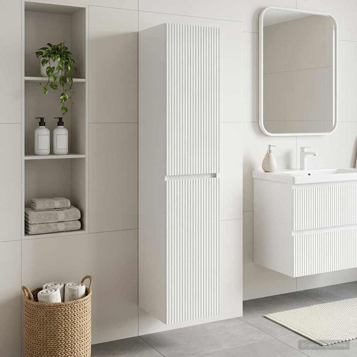 Dulap Bathroom Montat pe Perete Alb foarte lucios - WALTI WALTI