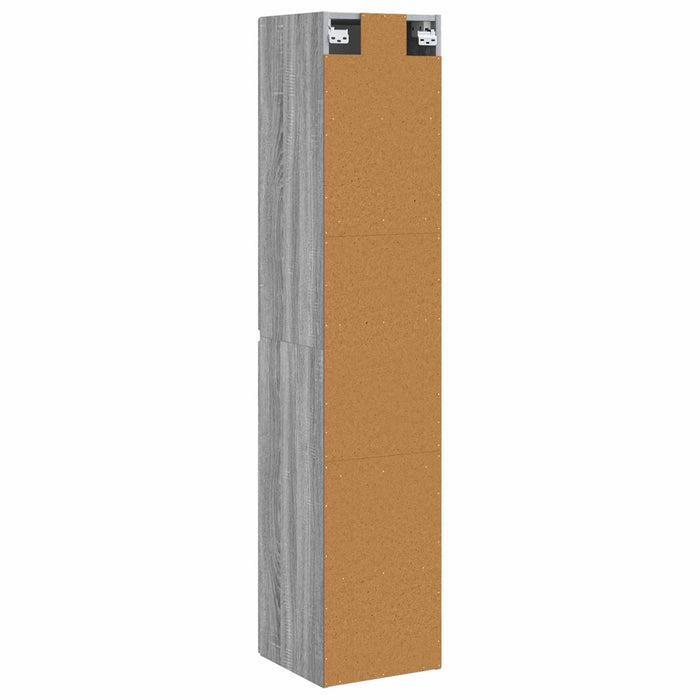 Dulap Bathroom Montat pe Perete Sonoma gri 33 x 34,5 x 160 cm - WALTI WALTI