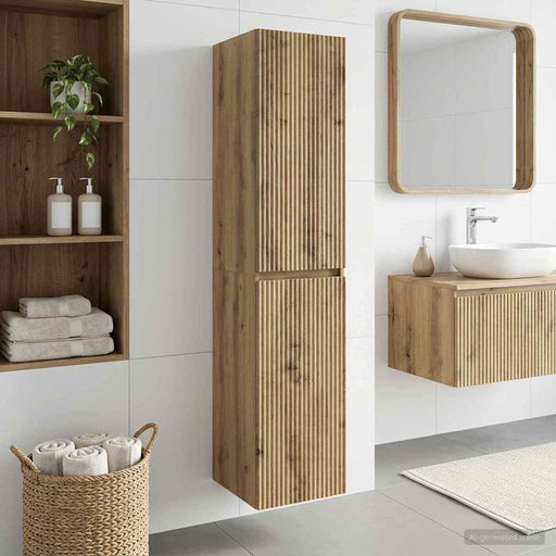 Dulap Bathroom Montat pe Perete Stejar Artizanal - WALTI WALTI