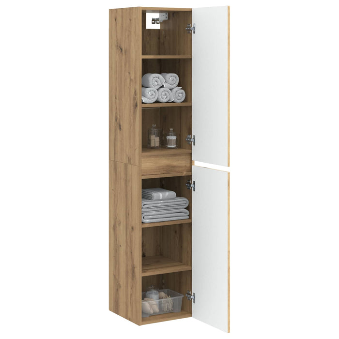 Dulap Bathroom Montat pe Perete Stejar Artizanal - WALTI WALTI