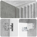 Dulap Bathroom Montat pe Perete Gri Beton 33 x 34,5 x 100 cm - WALTI WALTI