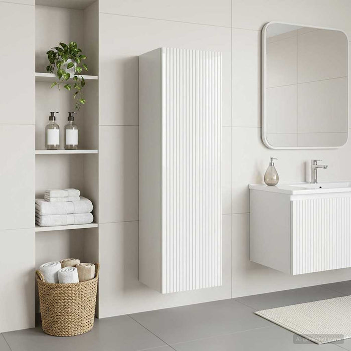 Dulap Bathroom Montat pe Perete Alb foarte lucios - WALTI WALTI
