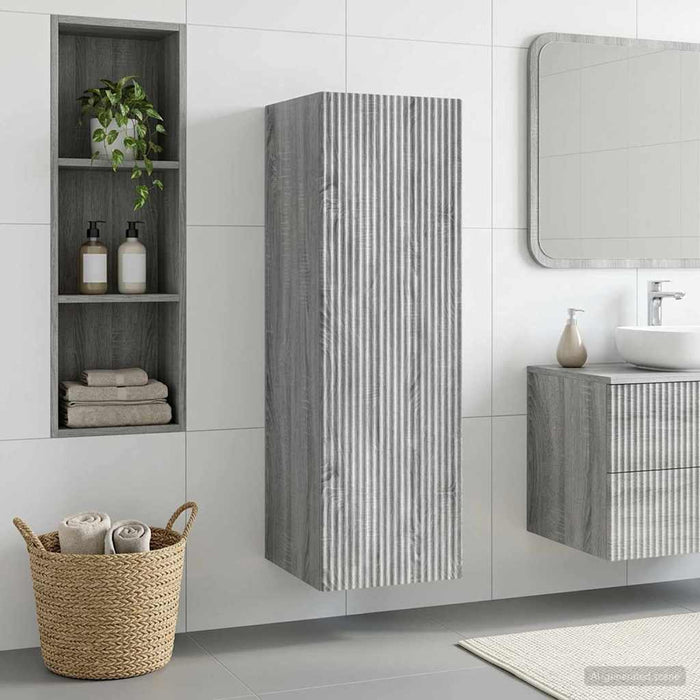 Dulap Bathroom Montat pe Perete Sonoma gri 33 x 34,5 x 100 cm - WALTI WALTI