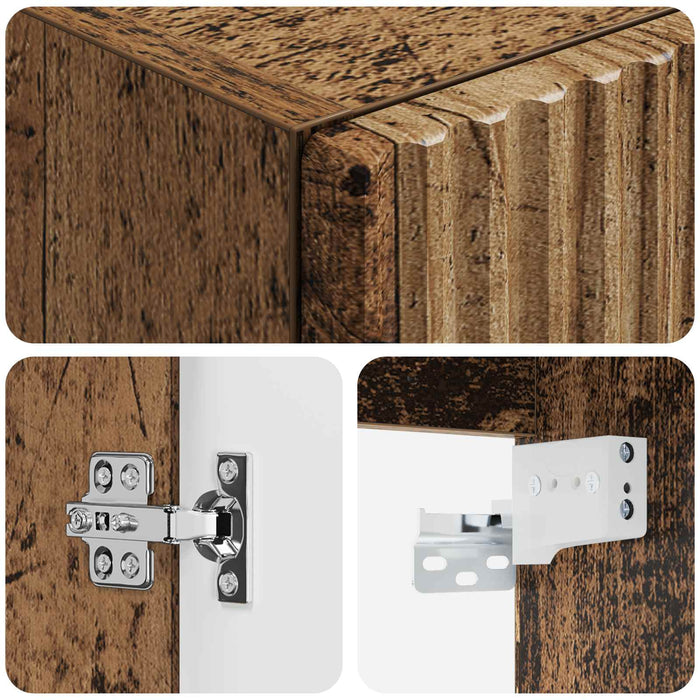Dulap Bathroom Montat pe Perete Lemn vechi 33 x 34,5 x 100 cm - WALTI WALTI