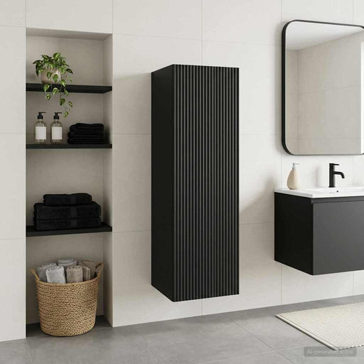 Dulap Bathroom Montat pe Perete Negru 33 x 34,5 x 60 cm - WALTI WALTI