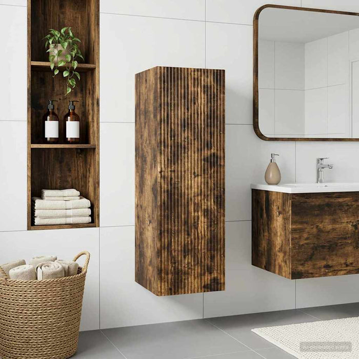 Dulap Bathroom Montat pe Perete Stejar fumuriu - WALTI WALTI